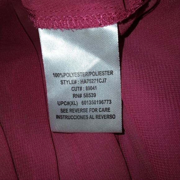 SPEECHLESS SHEER FUCHSIA WRAP BLOUSE SZ.XL - Picture 7 of 7